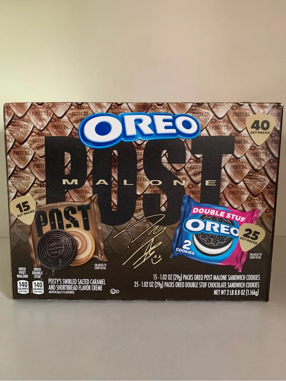 Empty post Malone Oreos box sealed